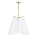 Capital Lighting - 355441RE - Four Light Pendant - Maeve - Matte Brass and White