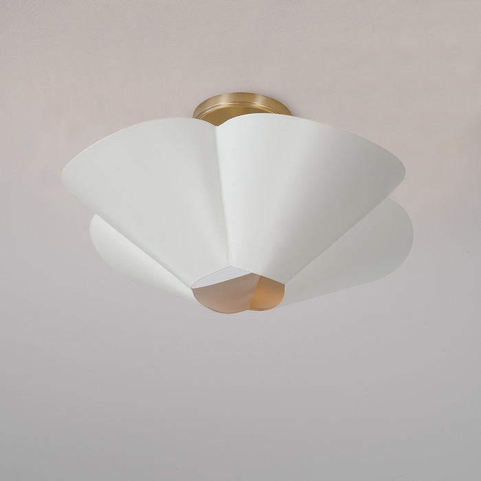 Capital Lighting - 355442RE - Four Light Pendant - Maeve - Matte Brass and White