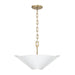 Capital Lighting - 355443RE - Four Light Pendant - Maeve - Matte Brass and White