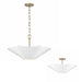 Capital Lighting - 355443RE - Four Light Pendant - Maeve - Matte Brass and White