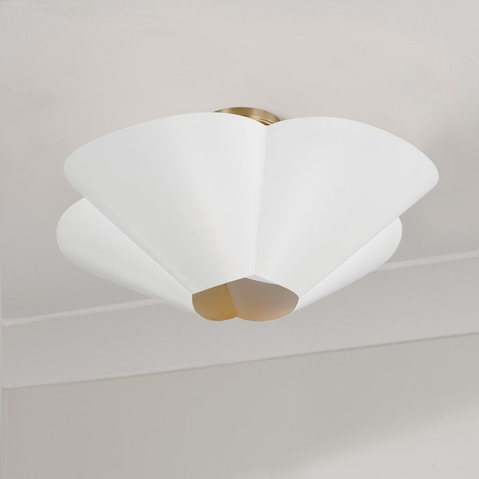 Capital Lighting - 355443RE - Four Light Pendant - Maeve - Matte Brass and White