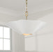 Capital Lighting - 355443RE - Four Light Pendant - Maeve - Matte Brass and White