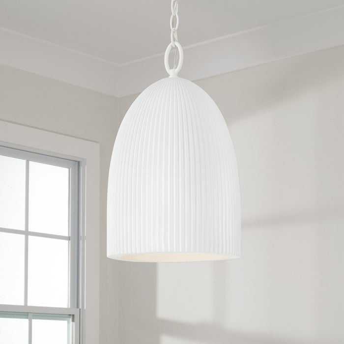 Capital Lighting - 356111CE - One Light Pendant - Mallory - Ceramic White