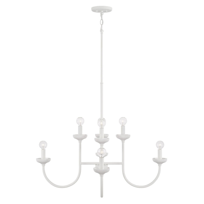 Capital Lighting - 456181CE - Eight Light Chandelier - Mallory - Ceramic White