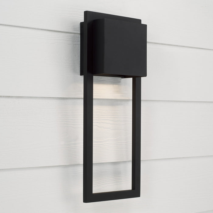 Capital Lighting - 956012BK-GL - One Light Outdoor Wall Lantern - Nate - Black