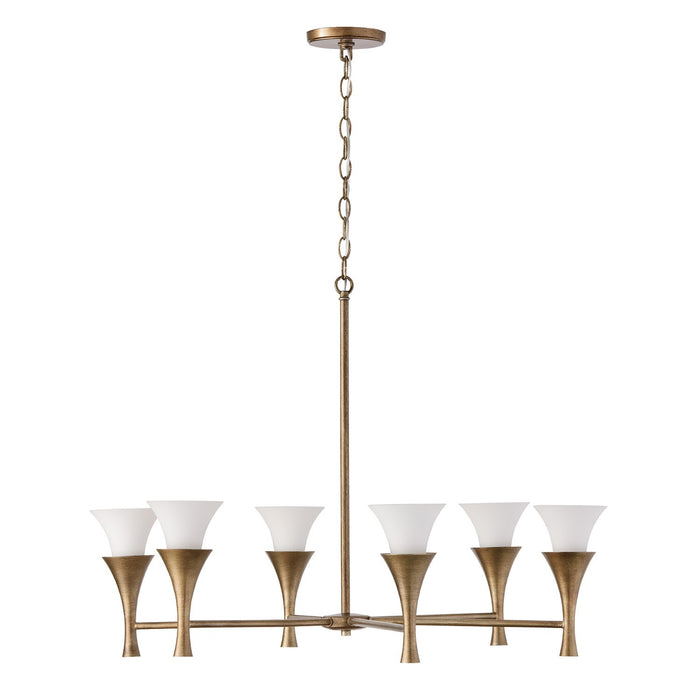 Capital Lighting - 455761ML - Six Light Chandelier - Nola - Mystic Luster