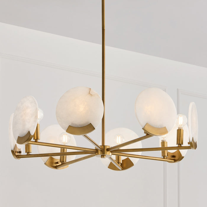 Capital Lighting - 454682AD - Eight Light Chandelier - Oriya - Aged Brass