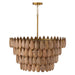 Capital Lighting - 354442LW - Four Light Pendant - Ravi - Light Wood and Patinaed Brass