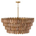 Capital Lighting - 354461LW - Six Light Pendant - Ravi - Light Wood and Patinaed Brass