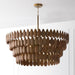 Capital Lighting - 354461LW - Six Light Pendant - Ravi - Light Wood and Patinaed Brass