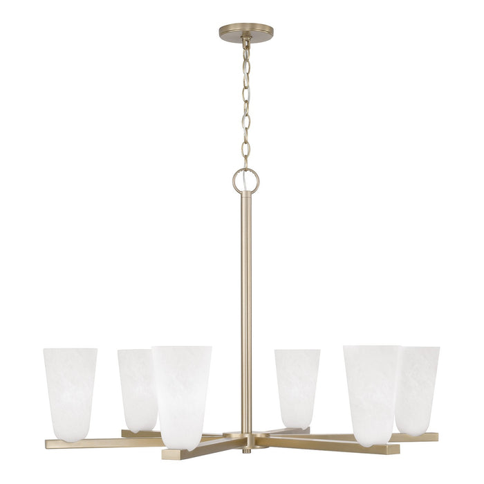 Capital Lighting - 456961MA-556 - Six Light Chandelier - Romy - Matte Brass