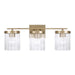 Capital Lighting - 156231AD-555 - Three Light Vanity - Vaughn - Aged Brass