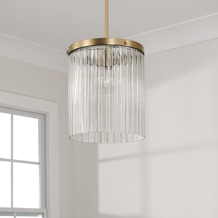 Capital Lighting - 356211AD - One Light Pendant - Vaughn - Aged Brass