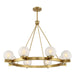 Savoy House - 1-1015-8-322 - Eight Light Chandelier - Darien - Warm Brass