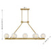 Savoy House - 1-1016-8-322 - Eight Light Linear Chandelier - Darien - Warm Brass