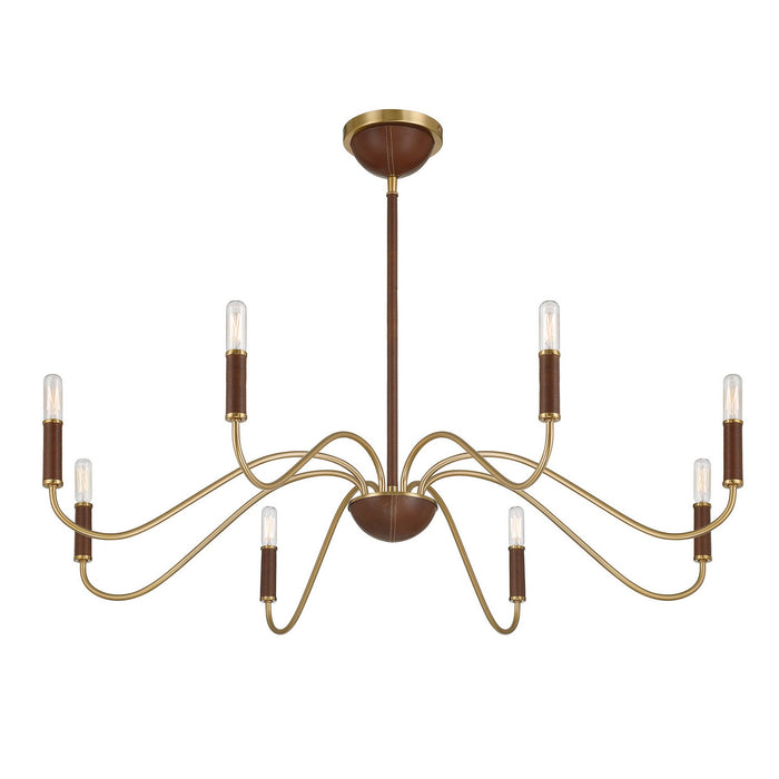 Savoy House - 1-2748-8-322 - Eight Light Chandelier - Abeline - Warm Brass