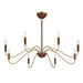 Savoy House - 1-2748-8-322 - Eight Light Chandelier - Abeline - Warm Brass