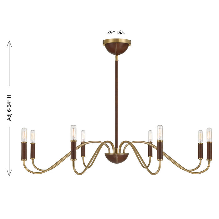 Savoy House - 1-2748-8-322 - Eight Light Chandelier - Abeline - Warm Brass