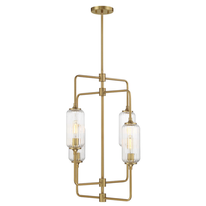 Savoy House - 1-3023-4-322 - Four Light Chandelier - Holton - Warm Brass