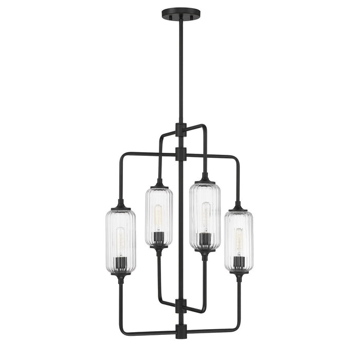 Savoy House - 1-3023-4-89 - Four Light Chandelier - Holton - Matte Black