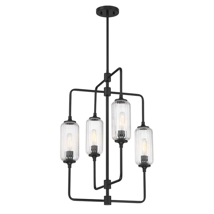 Savoy House - 1-3023-4-89 - Four Light Chandelier - Holton - Matte Black