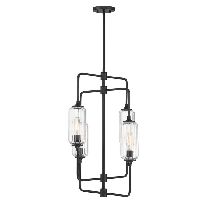 Savoy House - 1-3023-4-89 - Four Light Chandelier - Holton - Matte Black