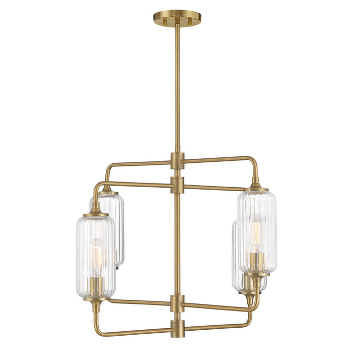 Savoy House - 1-3025-4-322 - Four Light Chandelier - Holton - Warm Brass