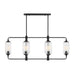 Savoy House - 1-3026-6-89 - Six Light Linear Chandelier - Holton - Matte Black