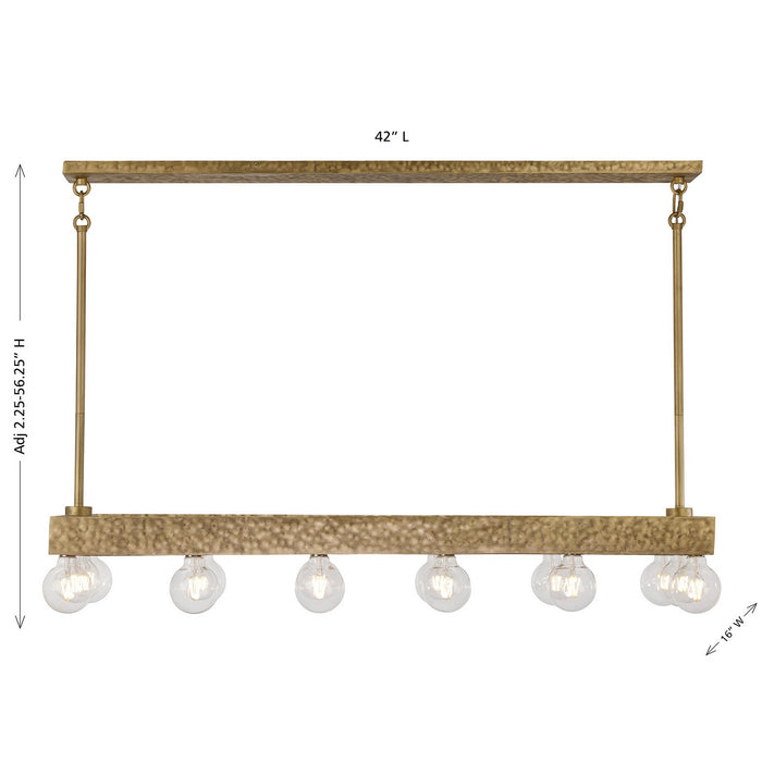Savoy House - 1-3128-14-106 - 14 Light Linear Chandelier - Etereo - Spumante