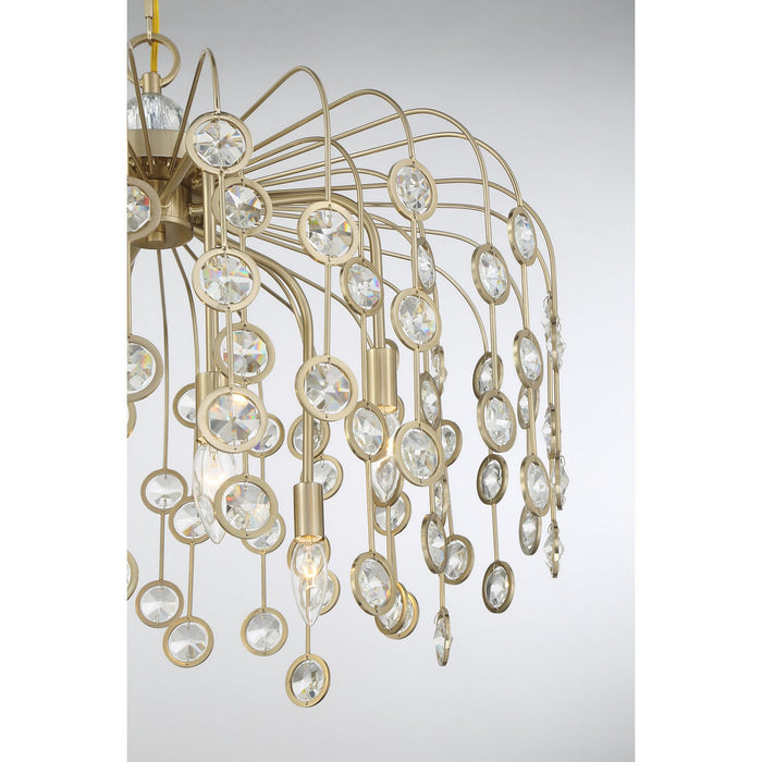 Savoy House - 1-3598-6-127 - Six Light Chandelier - Irina - Noble Brass