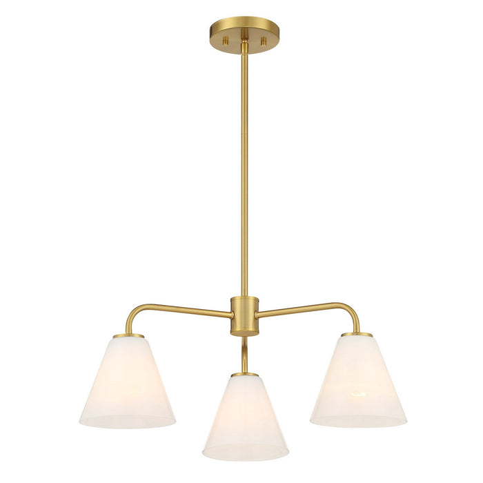 Savoy House - 1-4013-3-322 - Three Light Chandelier - Blair - Warm Brass
