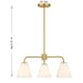 Savoy House - 1-4013-3-322 - Three Light Chandelier - Blair - Warm Brass