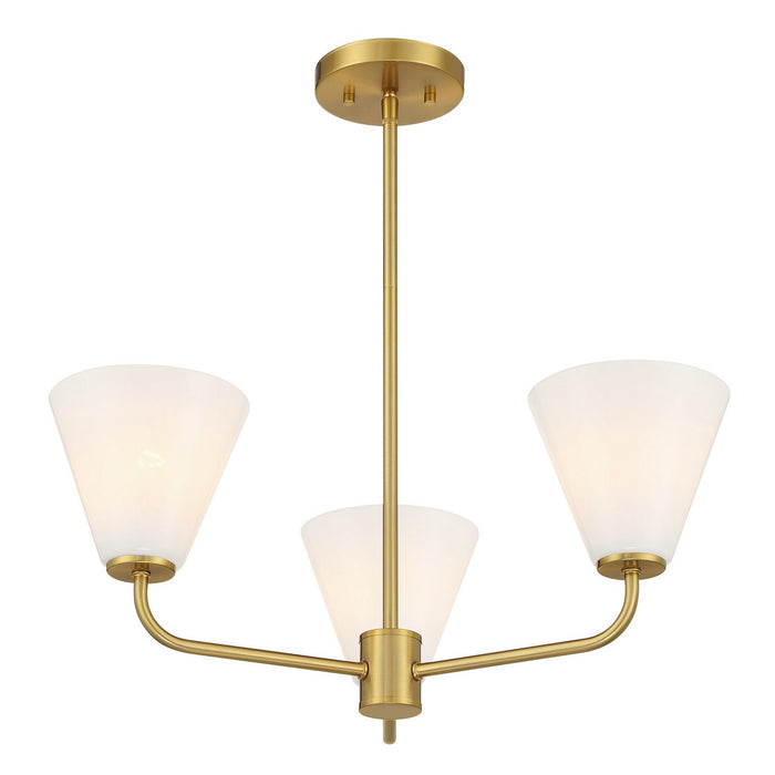 Savoy House - 1-4013-3-322 - Three Light Chandelier - Blair - Warm Brass