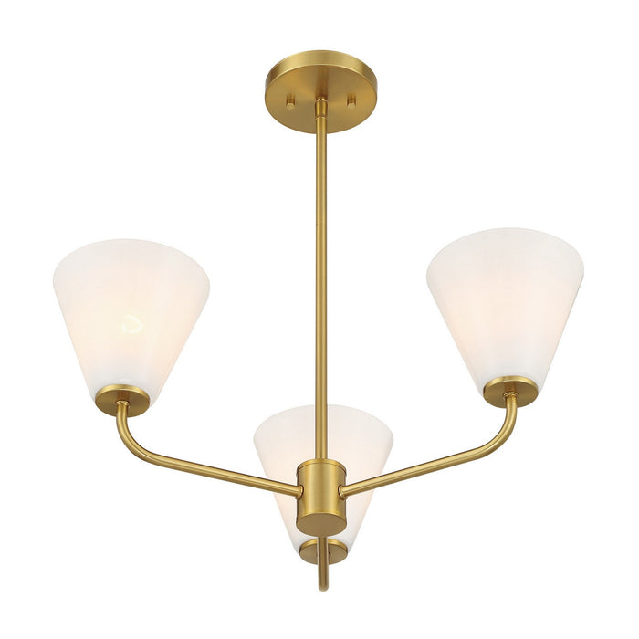 Savoy House - 1-4013-3-322 - Three Light Chandelier - Blair - Warm Brass
