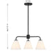 Savoy House - 1-4013-3-89 - Three Light Chandelier - Blair - Matte Black