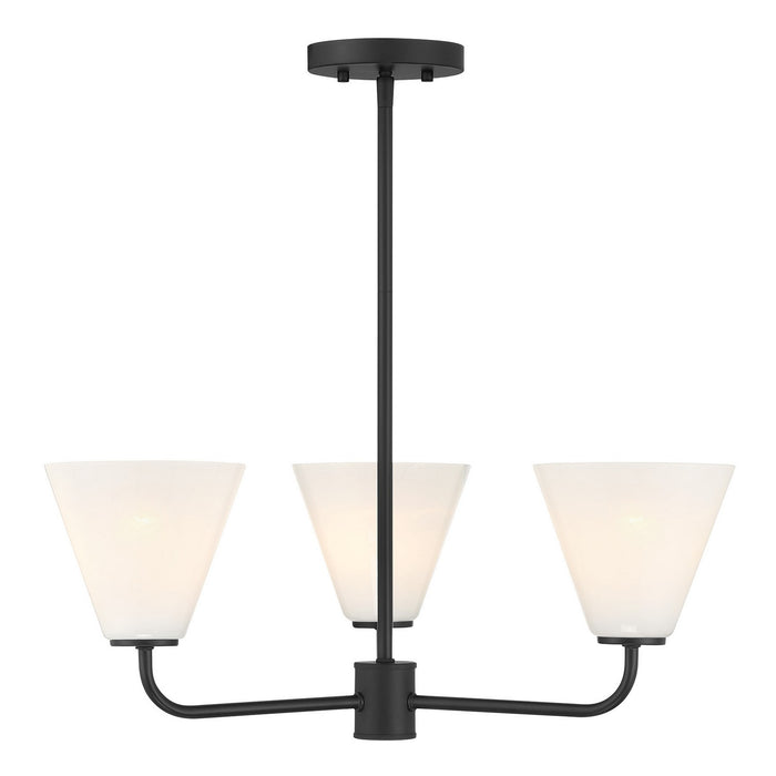 Savoy House - 1-4013-3-89 - Three Light Chandelier - Blair - Matte Black
