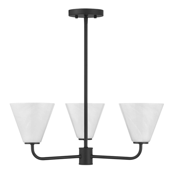 Savoy House - 1-4013-3-89 - Three Light Chandelier - Blair - Matte Black