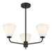 Savoy House - 1-4013-3-89 - Three Light Chandelier - Blair - Matte Black