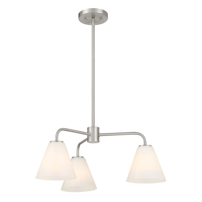 Savoy House - 1-4013-3-SN - Three Light Chandelier - Blair - Satin Nickel