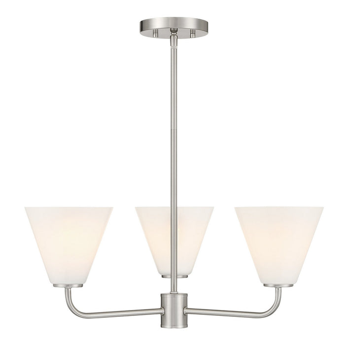 Savoy House - 1-4013-3-SN - Three Light Chandelier - Blair - Satin Nickel