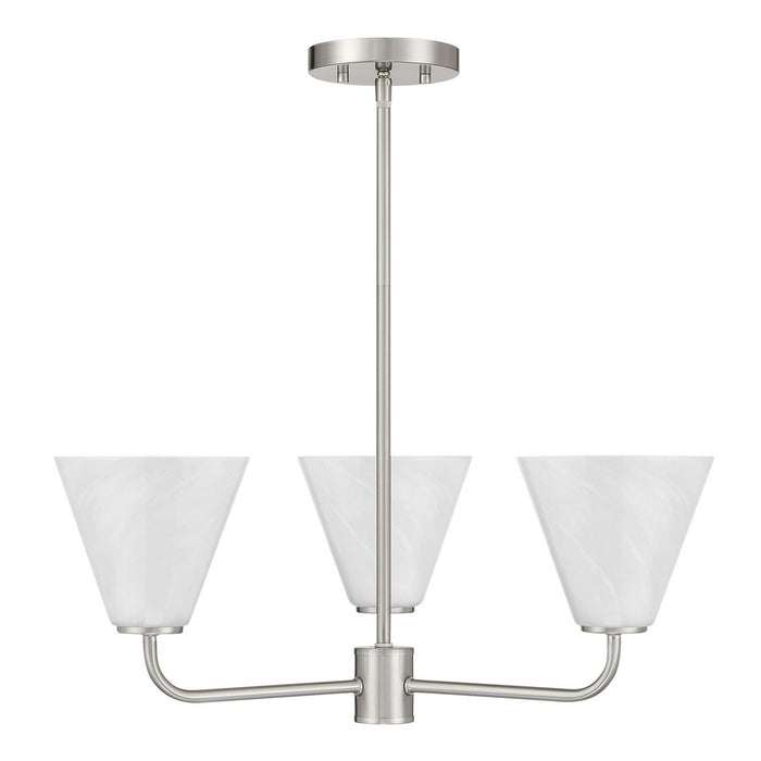 Savoy House - 1-4013-3-SN - Three Light Chandelier - Blair - Satin Nickel