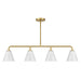Savoy House - 1-4014-4-322 - Four Light Linear Chandelier - Blair - Warm Brass