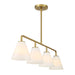 Savoy House - 1-4014-4-322 - Four Light Linear Chandelier - Blair - Warm Brass