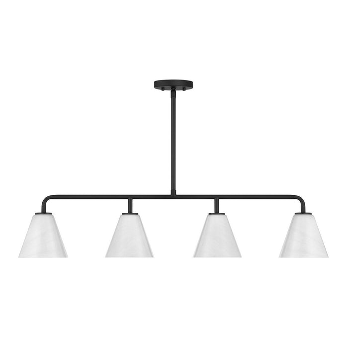 Savoy House - 1-4014-4-89 - Four Light Linear Chandelier - Blair - Matte Black