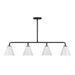 Savoy House - 1-4014-4-89 - Four Light Linear Chandelier - Blair - Matte Black