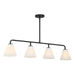 Savoy House - 1-4014-4-89 - Four Light Linear Chandelier - Blair - Matte Black