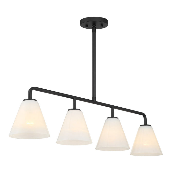 Savoy House - 1-4014-4-89 - Four Light Linear Chandelier - Blair - Matte Black