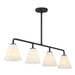 Savoy House - 1-4014-4-89 - Four Light Linear Chandelier - Blair - Matte Black