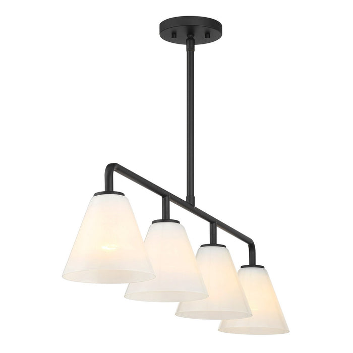 Savoy House - 1-4014-4-89 - Four Light Linear Chandelier - Blair - Matte Black