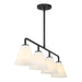 Savoy House - 1-4014-4-89 - Four Light Linear Chandelier - Blair - Matte Black